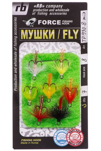 7 шт), крючок №8 Force (перо) (Набор стримеров на тройнике TP930-8-MIX (7 шт), крючок №8 Force (перо)